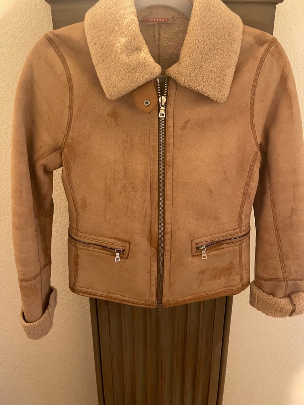 Prada Leather & Shearling Jacket - Picture 2 of 9